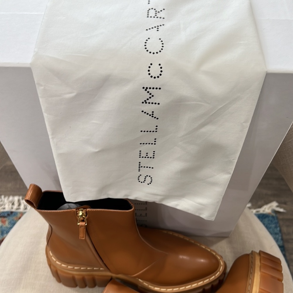 Stella McCartney Emilie Brown Leather Boots - Picture 9 of 9